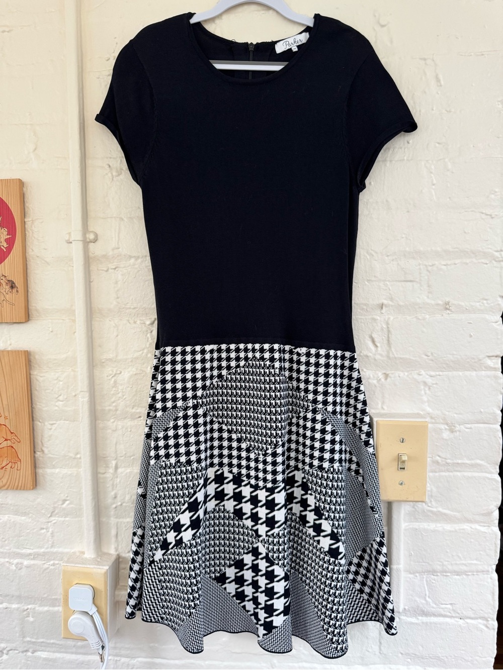 Parker Black Round-Neck Dress